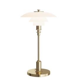 PH 2/1 PORTABLE LAMP, BASE IN BRASS  METALLISED