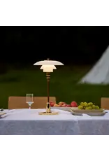 PH 2/1 PORTABLE LAMP, BASE IN BRASS  METALLISED