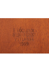 1950's RARE SWEDISH CABINET WITH PAIR OF RELIEF DECORATED DOORS