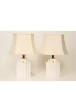 1960'S PAIR OF GULDKROKEN PORCELAIN TABLE LAMPS