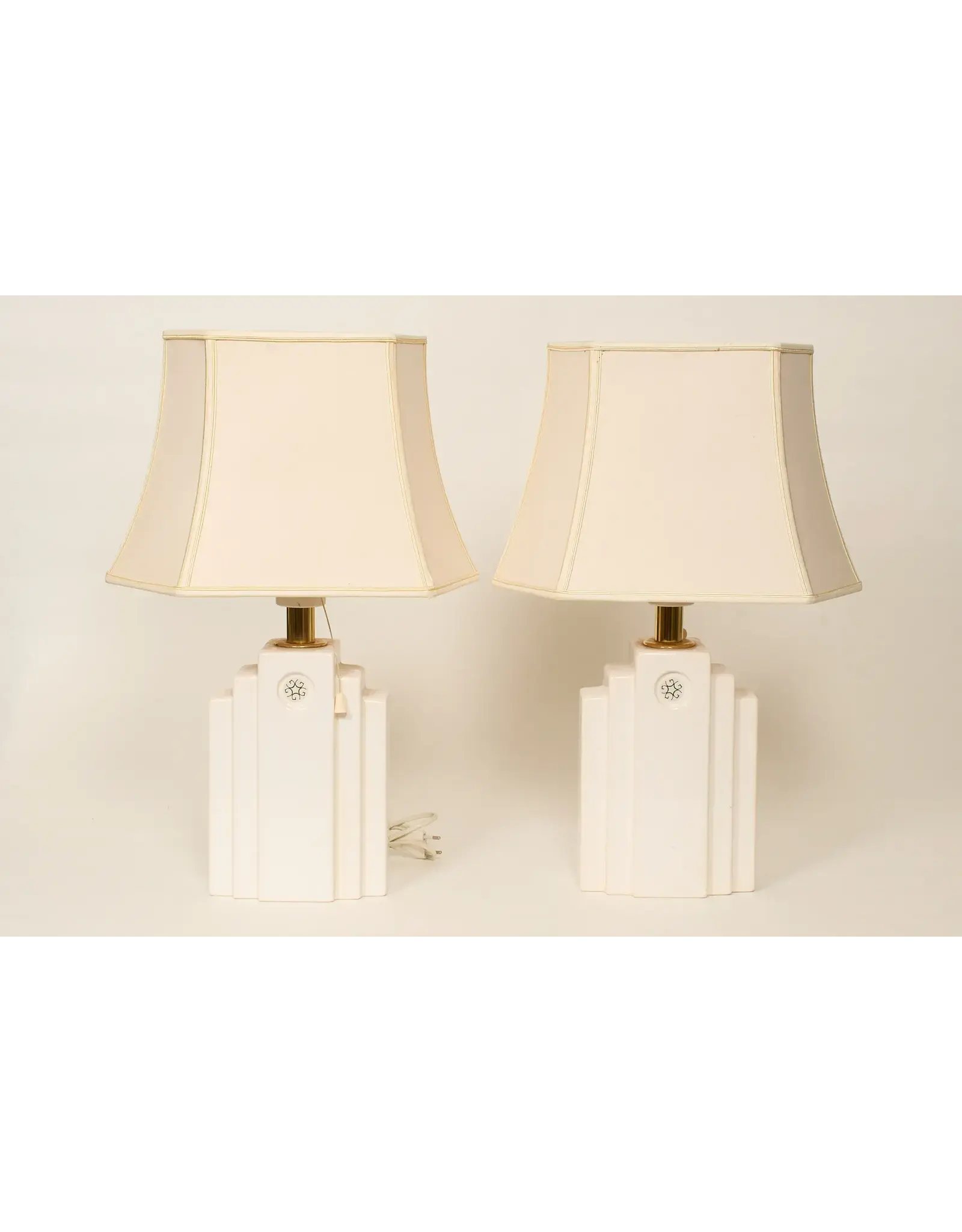 1960'S PAIR OF GULDKROKEN PORCELAIN TABLE LAMPS