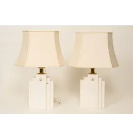 1960'S PAIR OF GULDKROKEN PORCELAIN TABLE LAMPS
