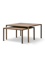 6725 PILOTI SIDE TABLE IN SMOKED OAK WOOD