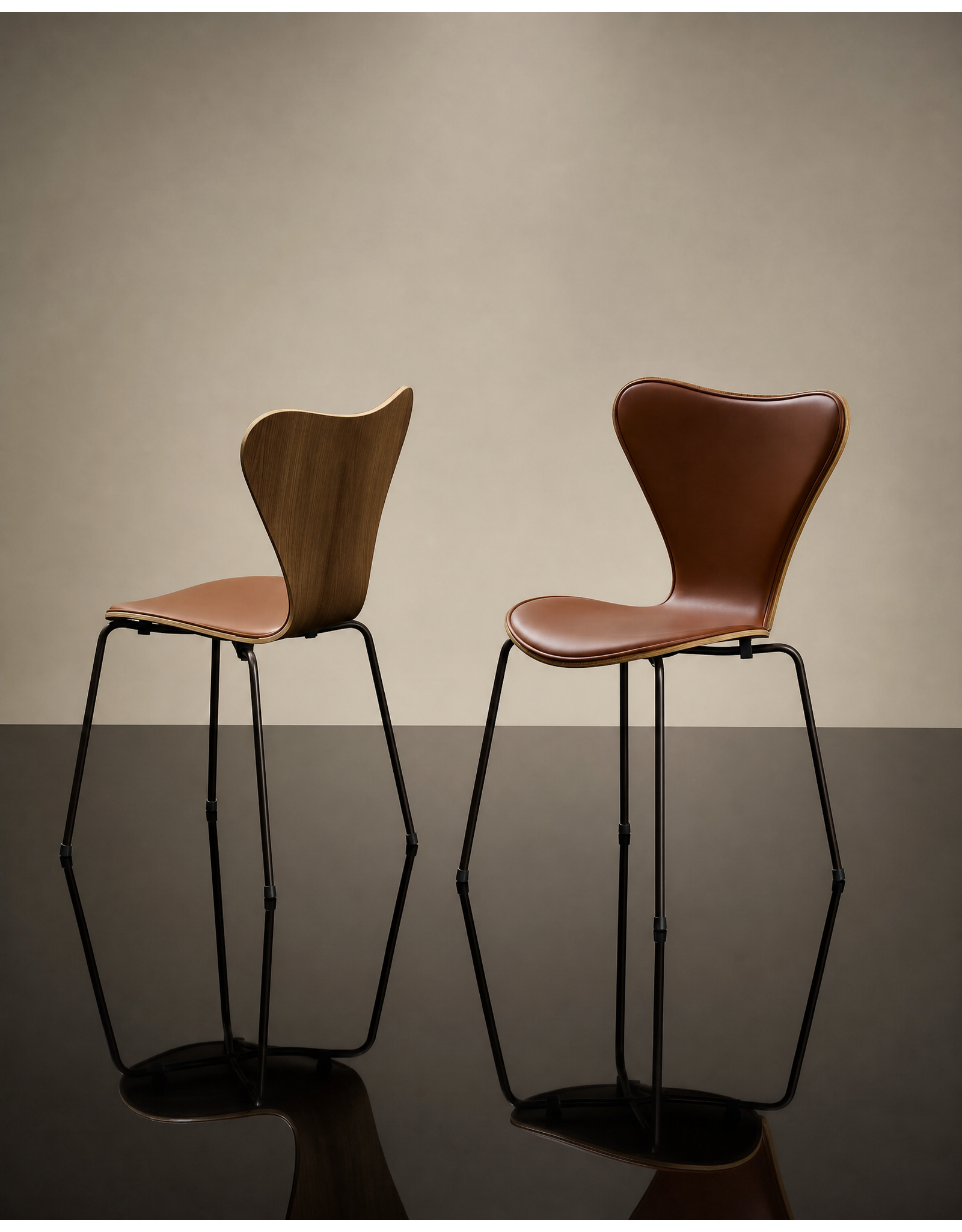 3107 SERIES 7 CHAIR, BROWN BRONZE BASE