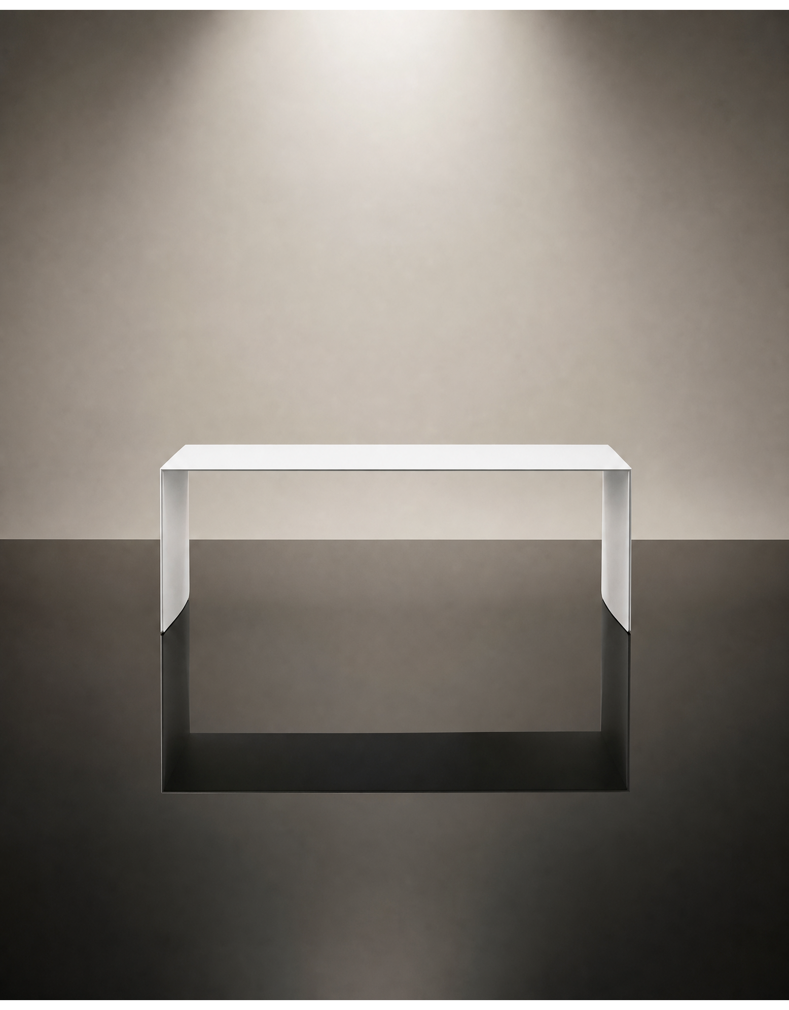 L1500 THINNER COFFEE TABLE IN WHITE LAMINATE