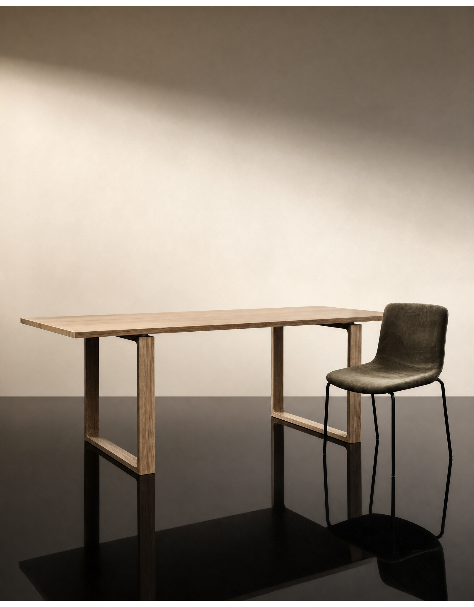 4202 PATO CHAIR, IN OLIVE NUBUCK LEATHER