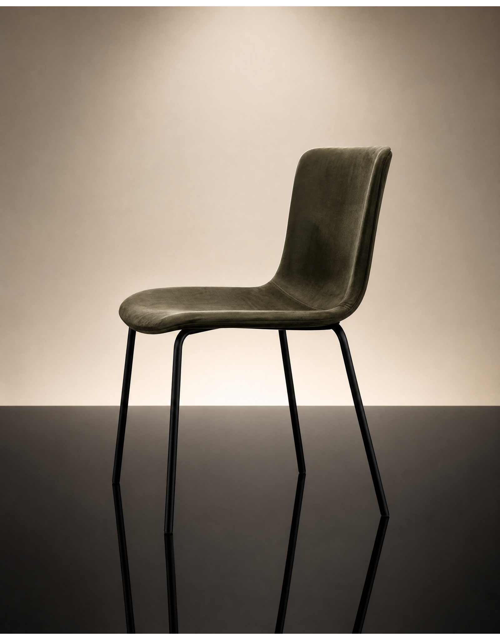 4202 PATO CHAIR, IN OLIVE NUBUCK LEATHER