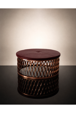 STEELO OTTOMAN EXTRUDED METAL BASE IN COPPER