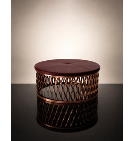 (SHOWROOM ITEM) STEELO OTTOMAN EXTRUDED METAL BASE IN COPPER