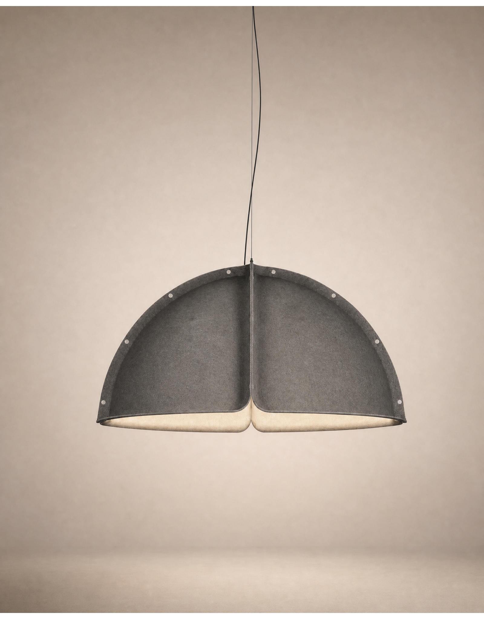 (SHOWROOM ITEM) HOOD LED PENDANT LAMP IN SAND COLOUR