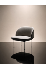 OSLO LOUNGE CHAIR UPHOLSTERED IN LIGHT GREY FABRIC