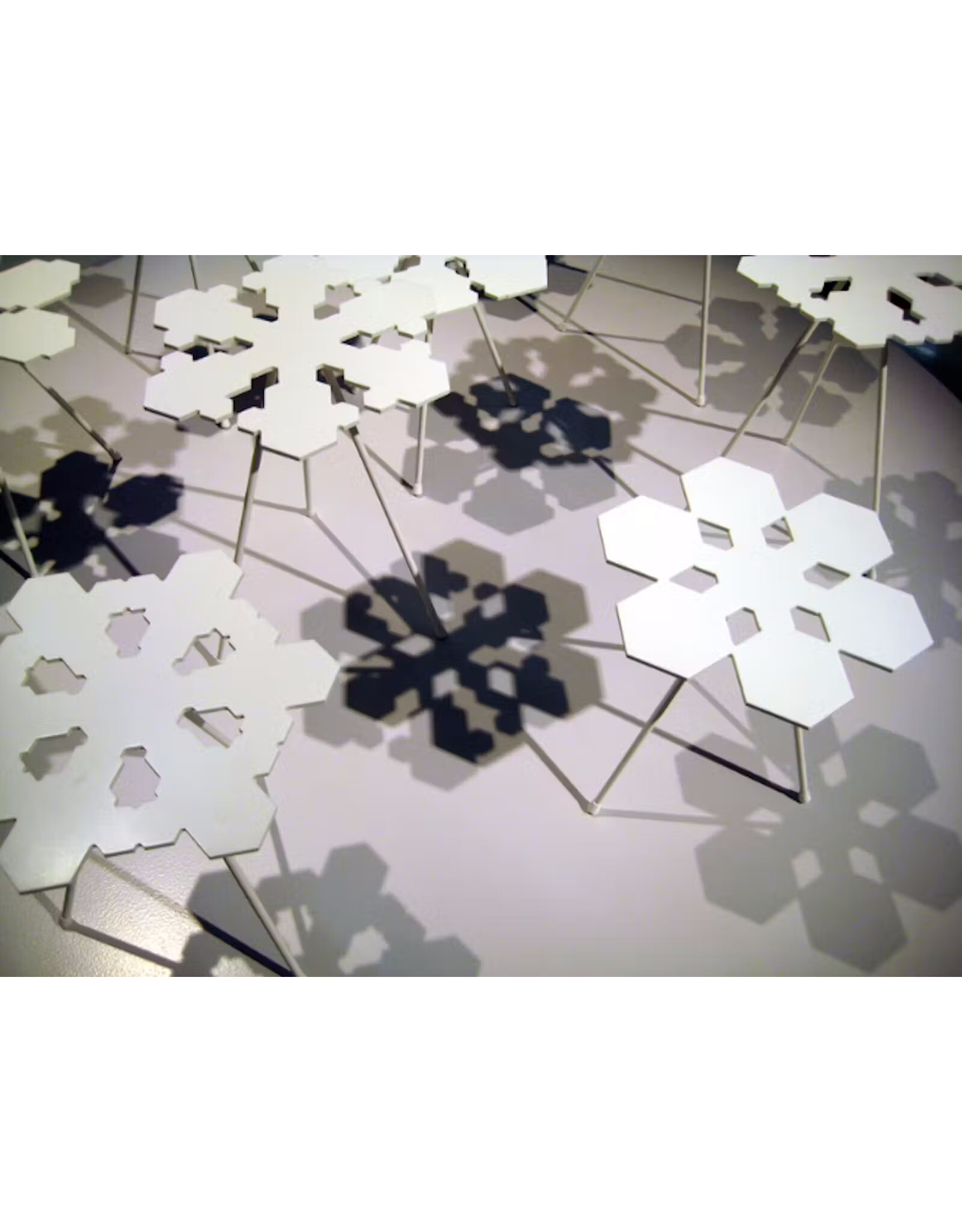 (SHOWROOM ITEM) SNOWFLAKES RANDOM TABLE, SET OF TWO
