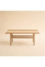 NO.25 SIDE TABLE IN WHITE OIL OAK WITH FRENCH CANE