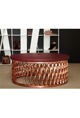 STEELO OTTOMAN EXTRUDED METAL BASE IN COPPER