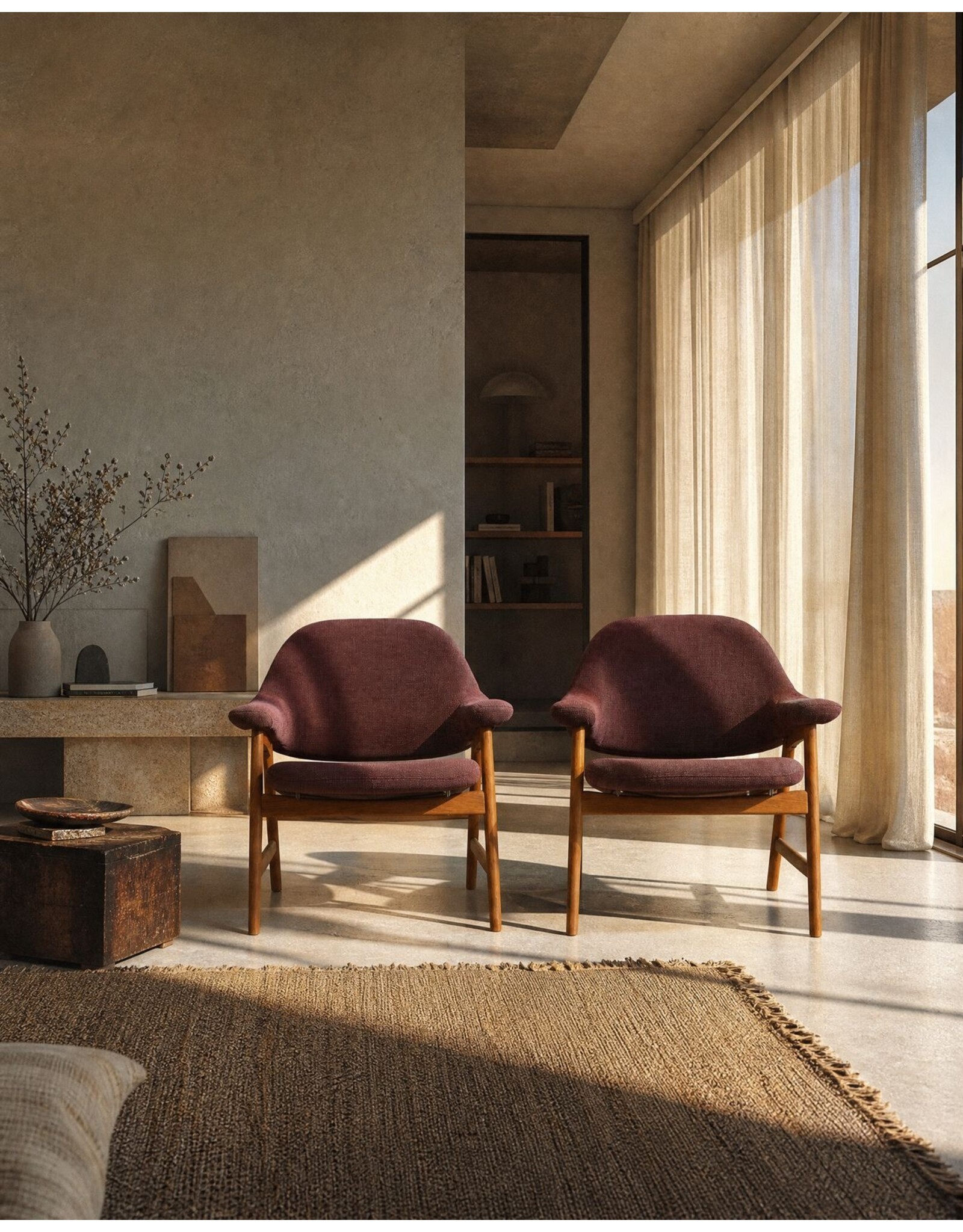 1960's INSPIRED PAIR OF BREEZE LOUNGE CHAIRS