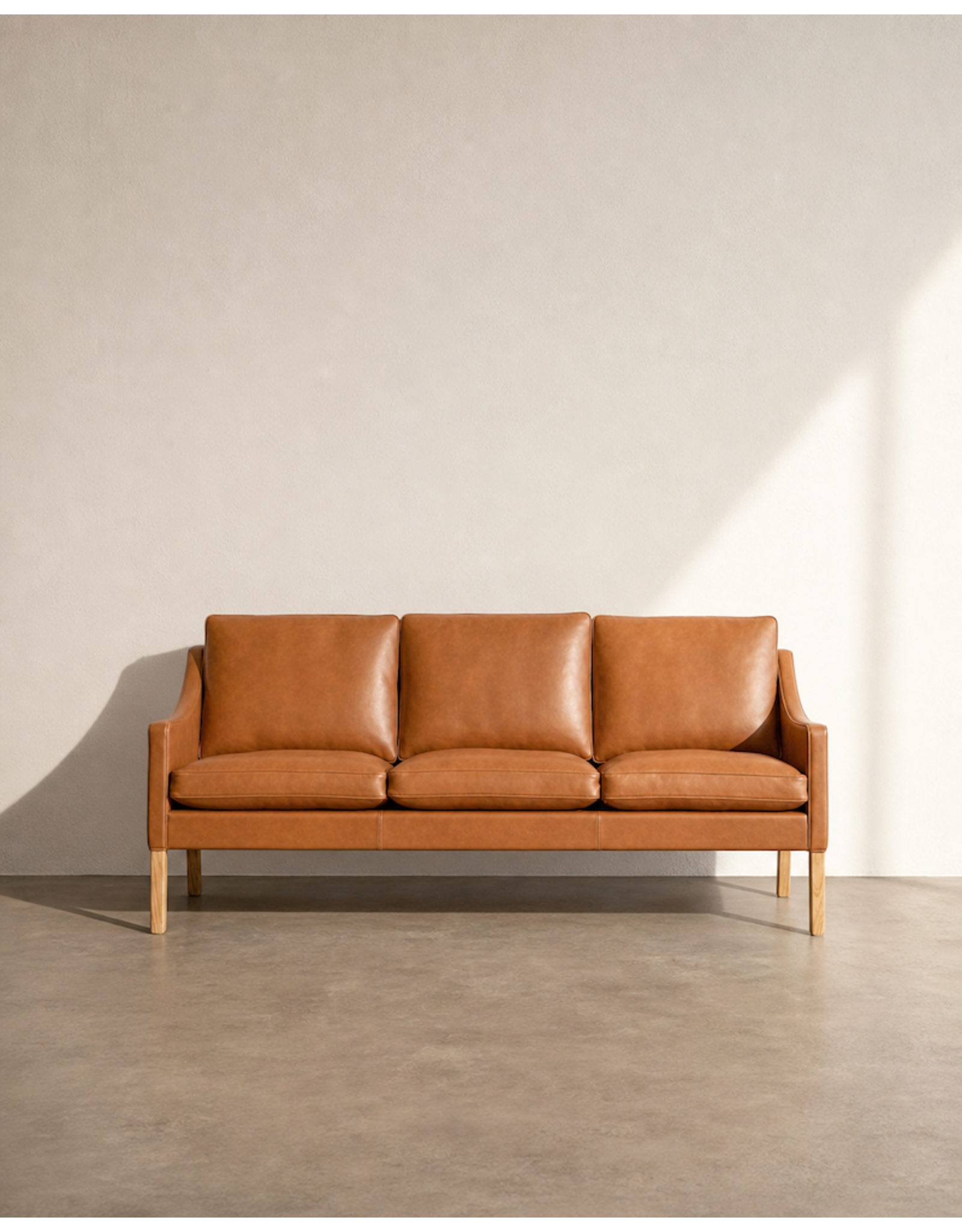 2209 3-SEATER SOFA IN WALNUT LEATHER