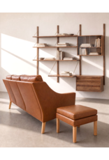 2209 3-SEATER SOFA IN WALNUT LEATHER