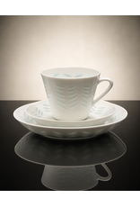 1960's SET OF RICE PORCELAIN COFFEE SERVICE WITH SUGAR & CREAMER FOR 6