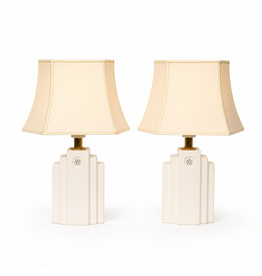 1960'S PAIR OF GULDKROKEN PORCELAIN TABLE LAMPS