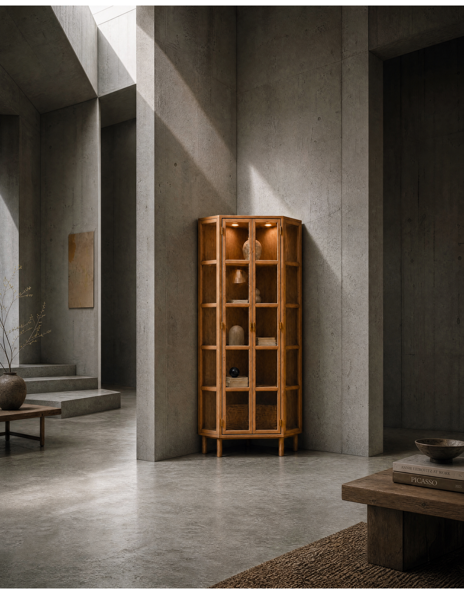 ANGULUS VITRINE 牆角玻璃展示櫃