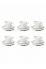 1960's SET OF RICE PORCELAIN COFFEE SERVICE  FOR 6