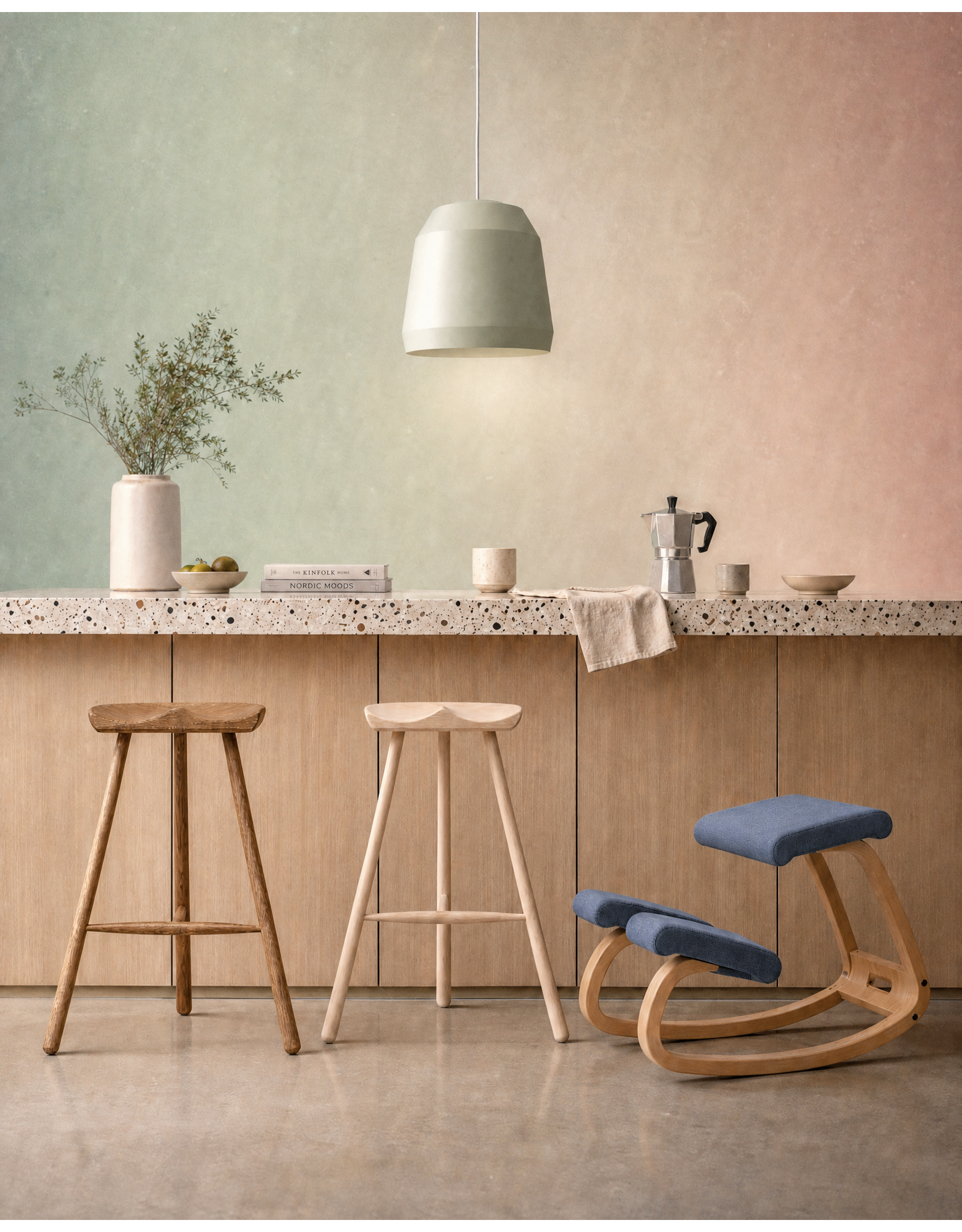 THE SHOEMAKER CHAIR IN 69CM HEIGHT, BEECH WHITE OILED FINISH