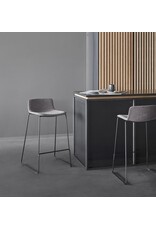 4312 PATO BAR STOOL IN WARM GREY LEATHER