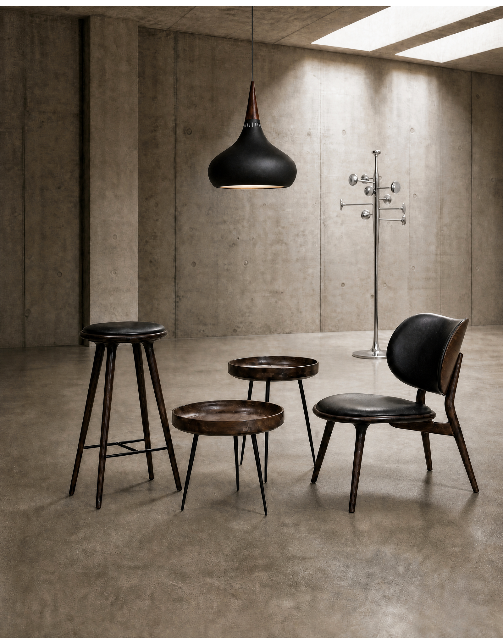 ETHICAL MEDIUM HIGH STOOL, IN SIRKA GREY FINISHED OAK