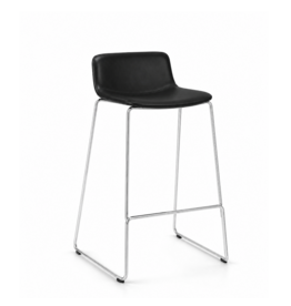 4312 PATO COUNTER STOOL IN BLACK LEATHER