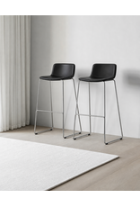 4312 PATO COUNTER STOOL IN BLACK LEATHER