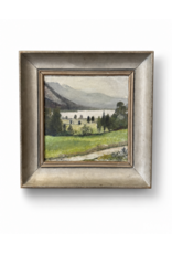 1920's QUIET VALLEY LANDSCAPE SIGNED FRAMED OIL ON BOARD