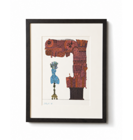 BEAUTY & THE BEAST COLOURED LITHOGRAPH