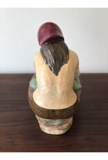 RARE 1970's ZAPHIR FIGURINE OF SEATED FARMER'S WIFE WITH BASKET