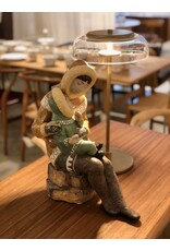 RARE 1970'S FIGURINE OF SEATED INUIT MOTHER WITH CHILD IN LAP