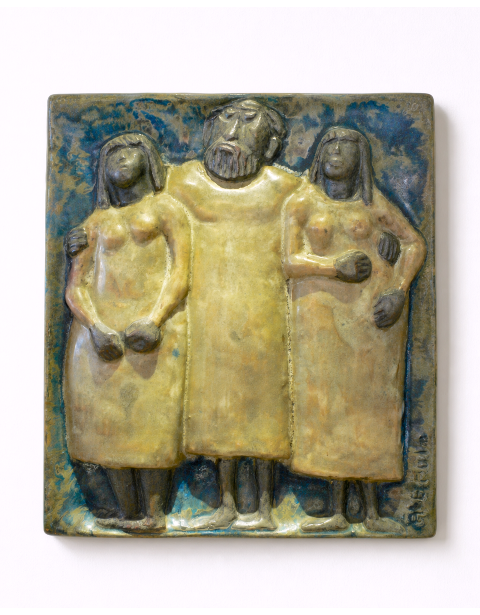 WALL PLAQUE 快乐男人与两个漂亮女士墙匾