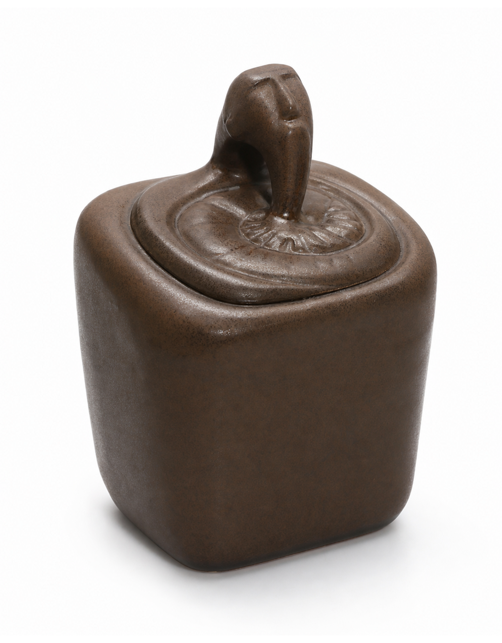 GREEN GLAZED CERAMIC/CERAMIC SCULPTURE OF THINKING PROPHET