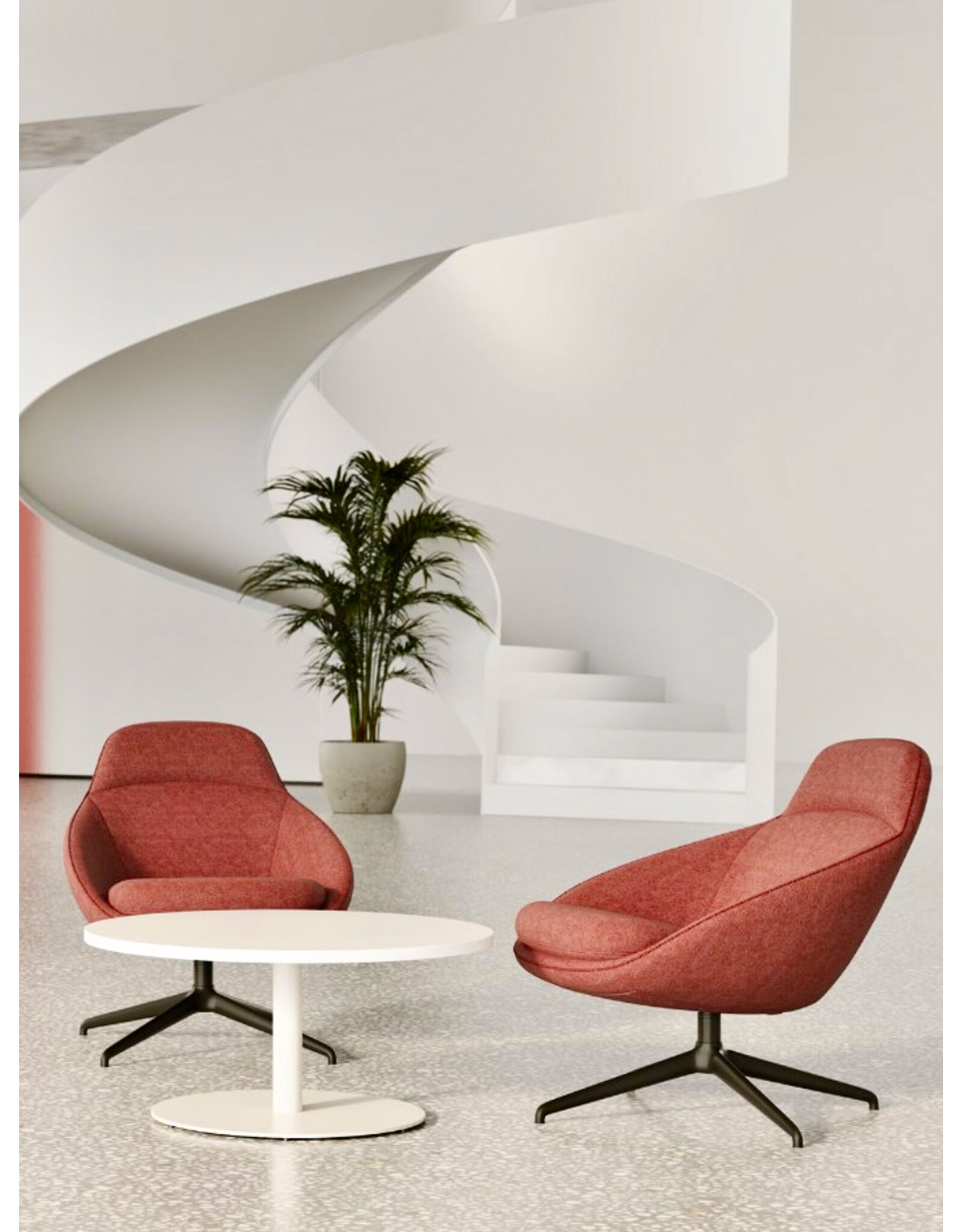 SCADIO LOW BACK SWIVEL ARMCHAIR