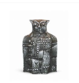 CERAMIC SCULPTURE OF BLACK OWL