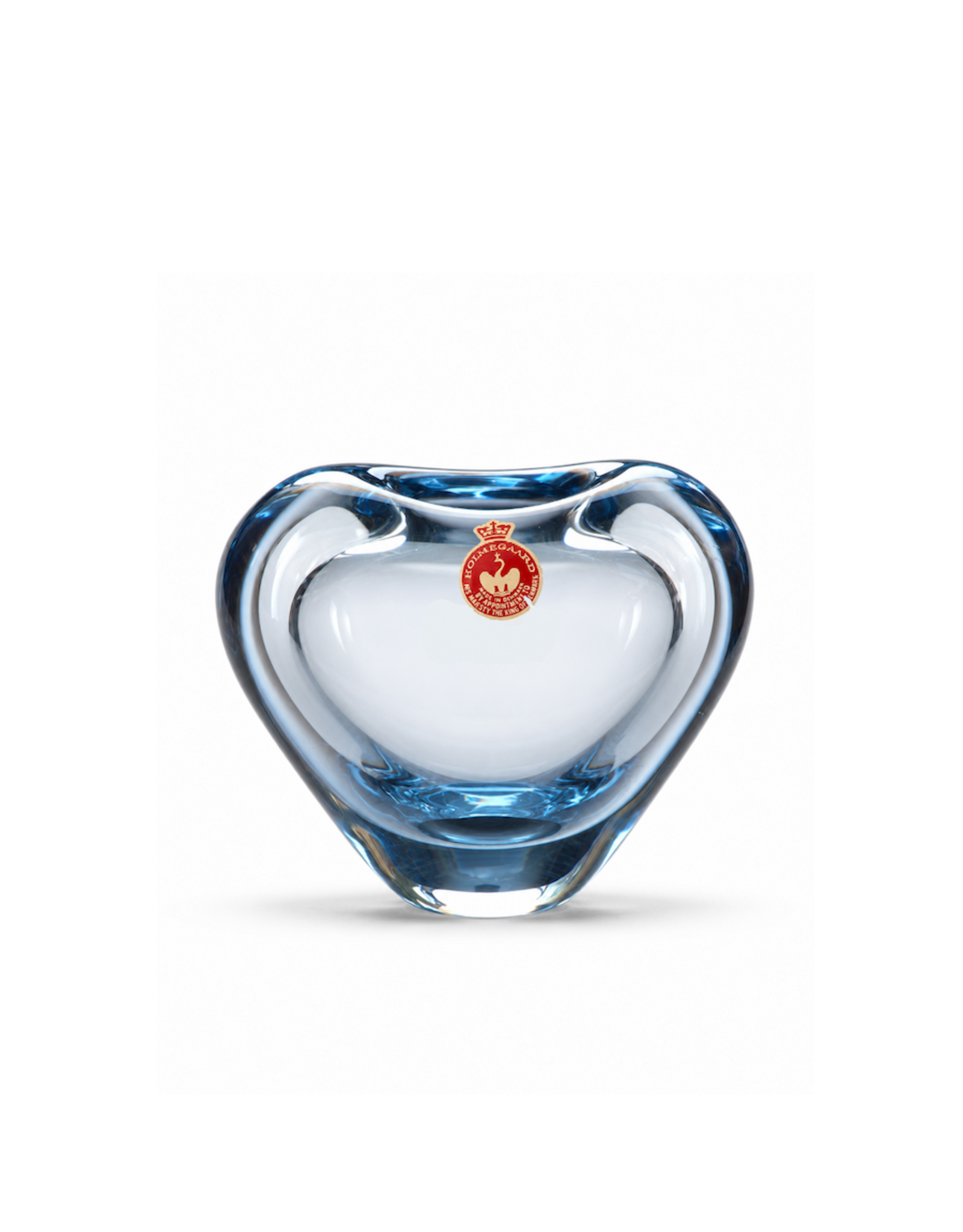 1950’s PALE BLUE GLASS LARGE HEART VASE