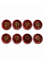 SET OF 8 JAPANESE LACQUERED FRUIT DISH