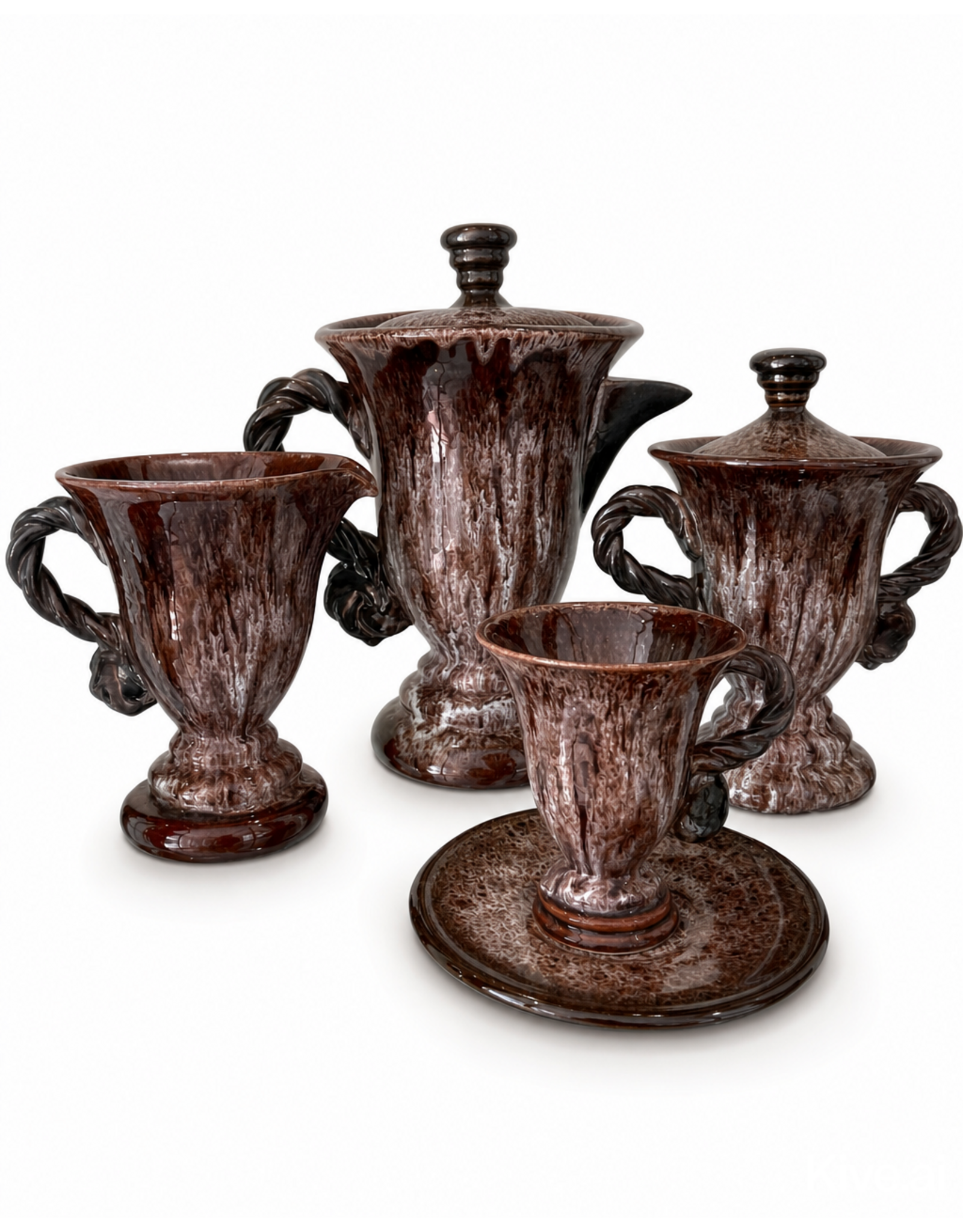 RARE COCOA SERVICE 稀有可可陶器餐具 8人份)
