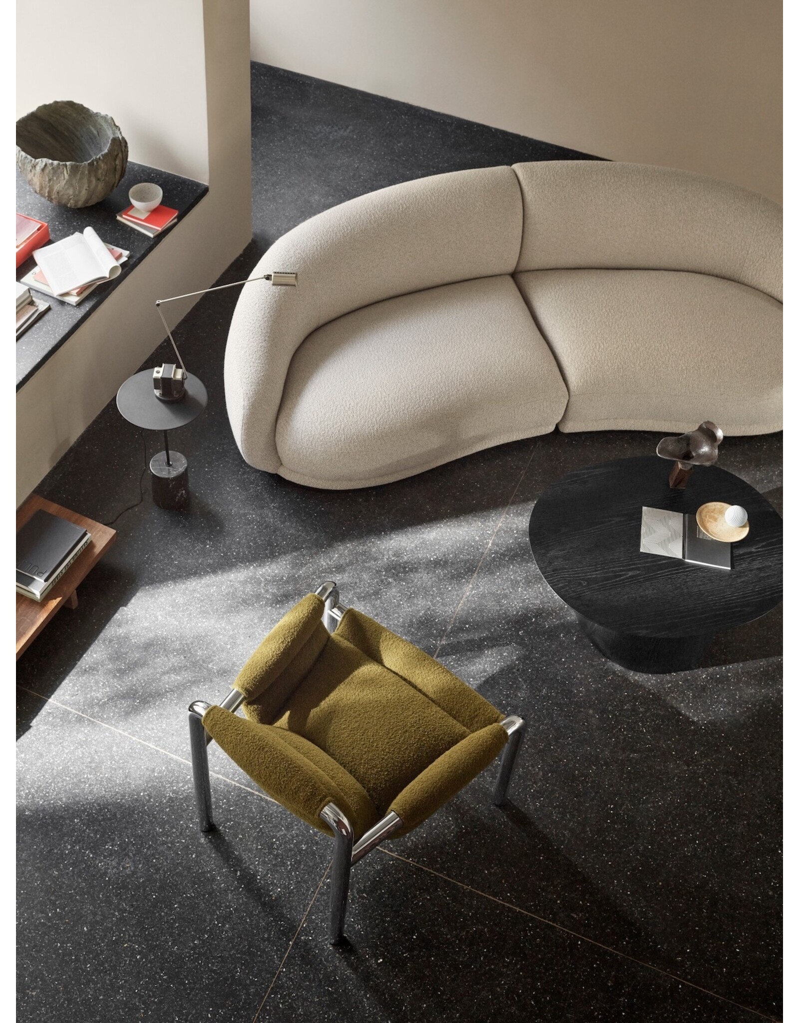MONTHOLON CURVED 3 SEATER SOFA