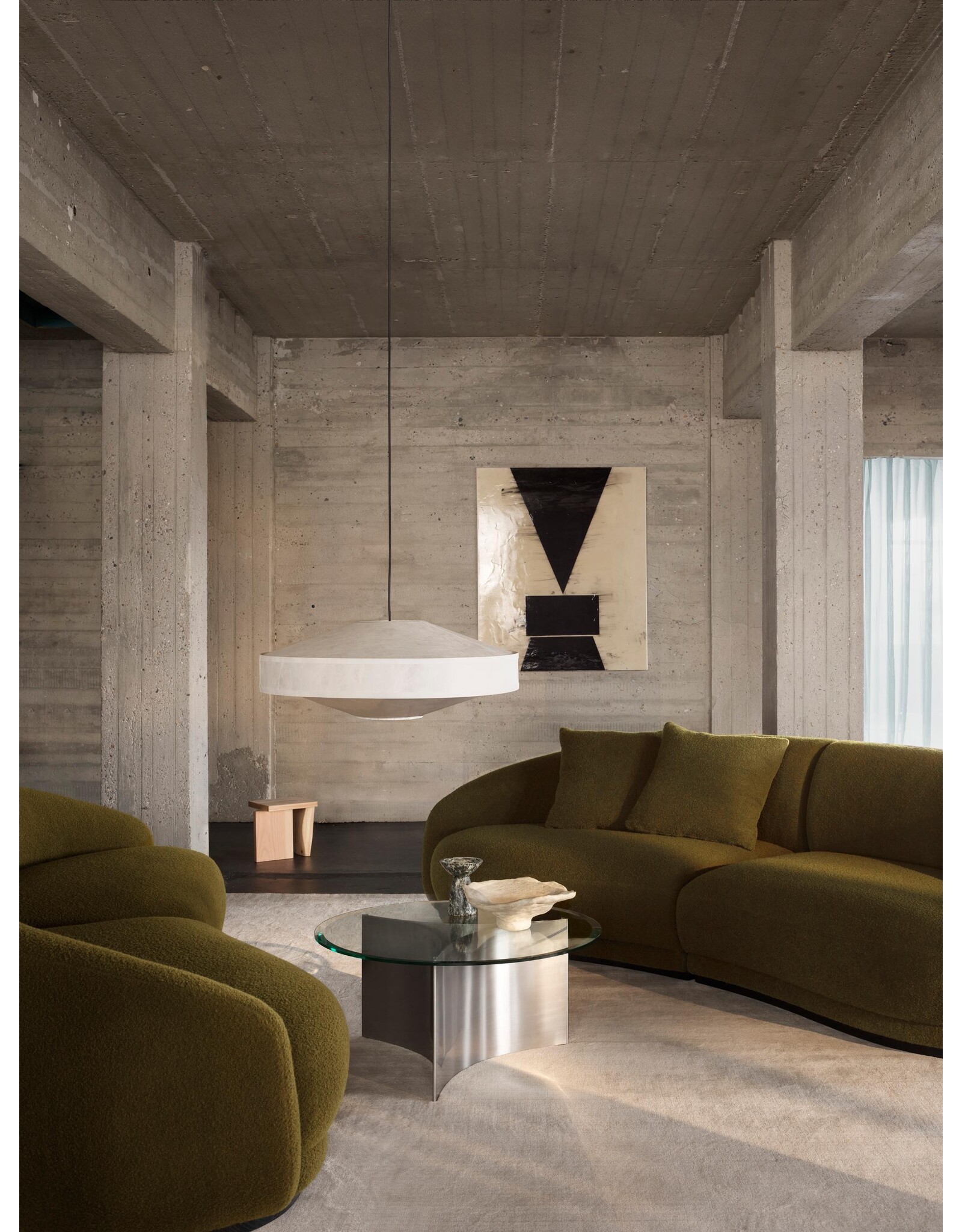 MONTHOLON CURVED 3 SEATER SOFA