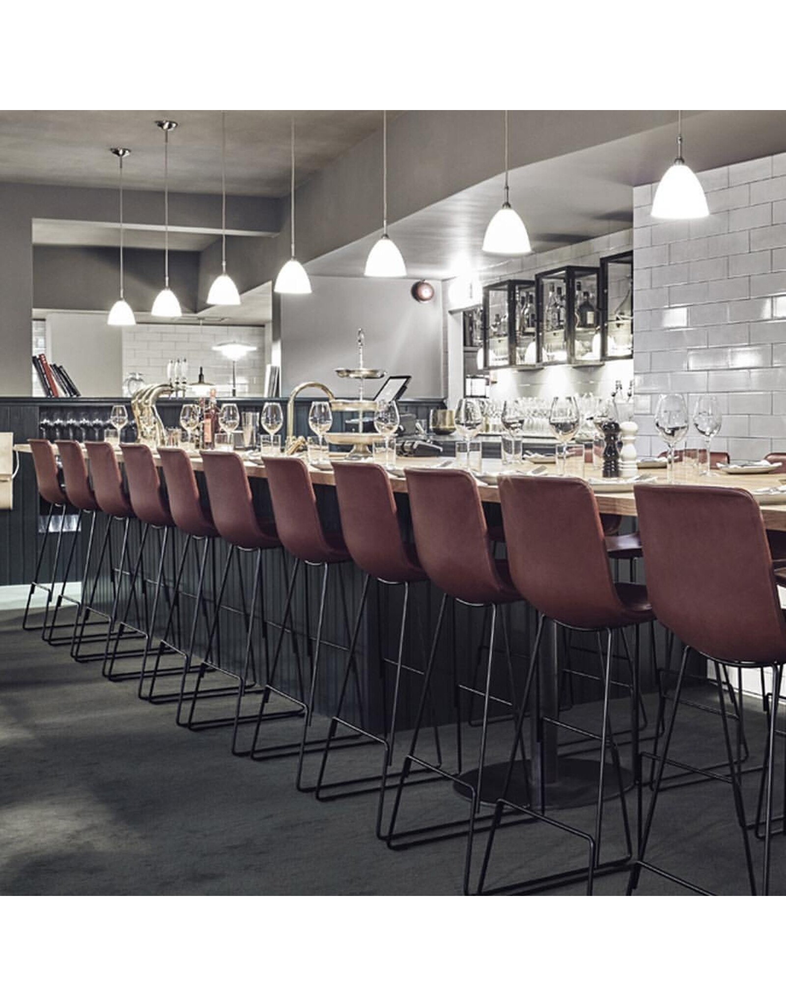 4302 PATO BARSTOOL IN OLIVE COLOR LEATHER