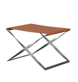 PK91 FOLDING STOOL IN GRACE WALNUT LEATHER