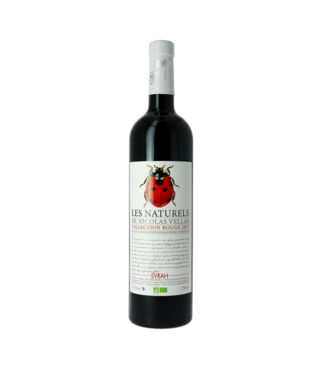 Vignobles Vellas LES NATURELS VIN ROUGE NICOLAS VELLAS BIO VEGAN SYRAH  IGP PAYS D OC 13.5 % 75CL