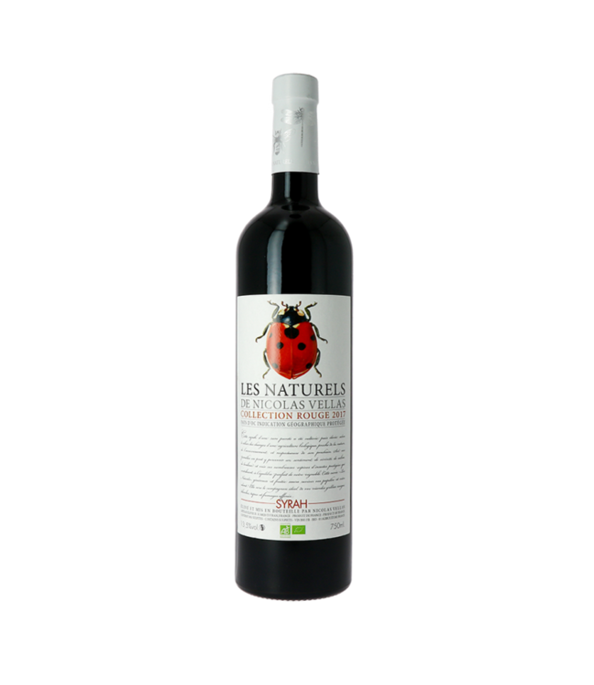 Vignobles Vellas LES NATURELS VIN ROUGE NICOLAS VELLAS BIO VEGAN SYRAH  IGP PAYS D OC 13.5 % 75CL