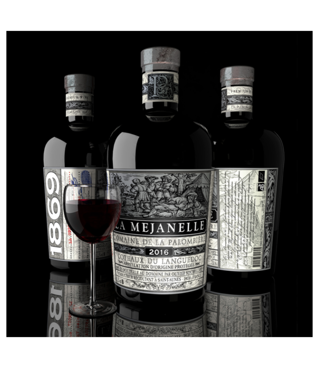 Vignobles Vellas DOMAINE DE LA PALOMBIERE 1869 BIO AOP LA MEJANELLE ROUGE0.75L 15 % VOL
