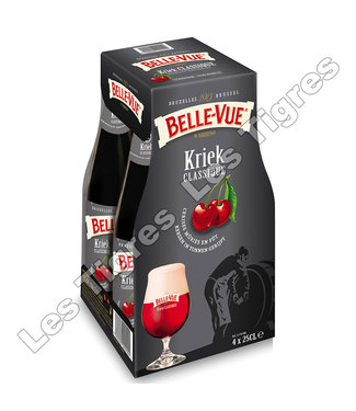 Belle vue BELLEVUE KRIEK BOUT NOIR 4.1 24 X 25CL B24S24 + 24 X 0.10 CTS CONSIGNES + 2.10 EURO CASIER