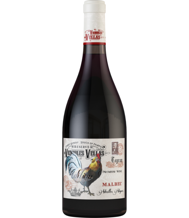 Vignobles Vellas LE COQ VIN ROUGE MALBEC IGP OC 15 % 75 CL